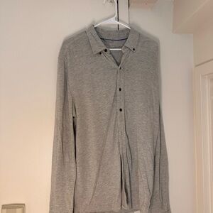Mugsy Gray Long Sleeve Button-Up Shirt